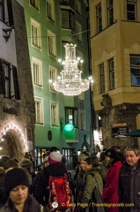 Beautiful chandelier in Innsbruck Altstadt